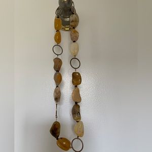 NECKLACE| yellow Quarz| hand crafte| medium length, 11"